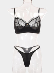 Lace Underwire Mesh Sexy Lingerie Set MSL044