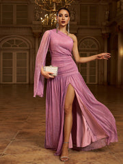 One Shoulder Cloak Prom Dress MCB0931