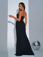One Shoulder Cutout Split Prom Dress RJ11535