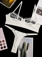 Lace Underwire Mesh Sexy Lingerie Set MSL044