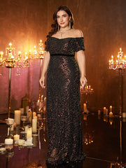 Plus Size A Line Strapless Evening Dress PRM20020