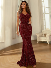 Spaghetti Backless Sequin Dress XJ1646