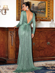 Glitter Backless Mermaid Dress M02022
