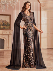 Luxury Tribal Sequin Mermaid Evening Dress GM010151