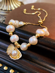 Natural Pearl Shell Charm Bracelet MBS0132