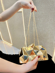 Geometric Faceted Hardcase Clutch MNBF137