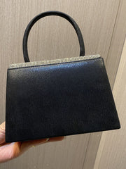 Crystal Bow Embellished Top Handle Clutch MNBF139