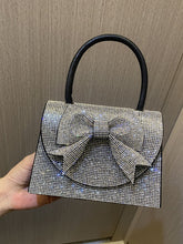 Crystal Bow Embellished Top Handle Clutch MNBF139