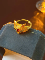 Filigree Fox Head Zircon Ring MOZ1017
