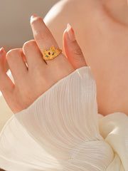 Filigree Fox Head Zircon Ring MOZ1017