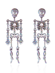 Halloween Skull Rhinestone Retro Earrings MSE20034