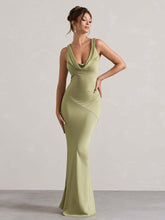 Draped Neck Sleeveless Elegant Cocktail Dress XF05751