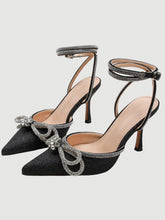 Rhinestone Bow Head Wrapped High Heels MHE1076