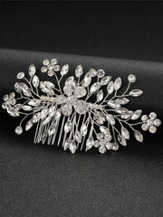 Alloy Stone Flower Hair Comb Headpieces MTS0012
