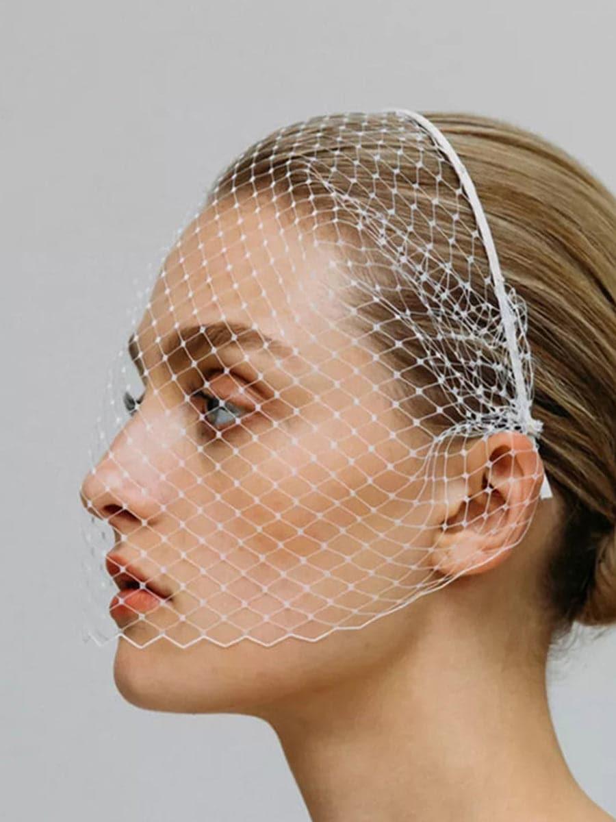 Inlay Stone Mesh Veil Banquet Headpieces MTS0008