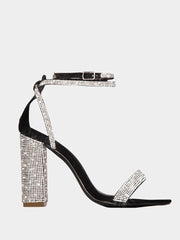 Rhinestone Chunky High Heels MHE4927