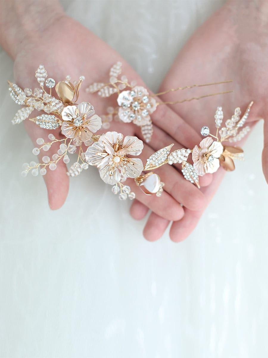 Inlay Stone Wedding Headband Flower Headpieces MTS0004