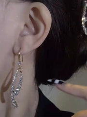 Inlay Stone Fishtail Earrings MSE101036