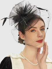 Pretty Net Yarn Headwear Veil Tea Party Dress Hats MTS0011