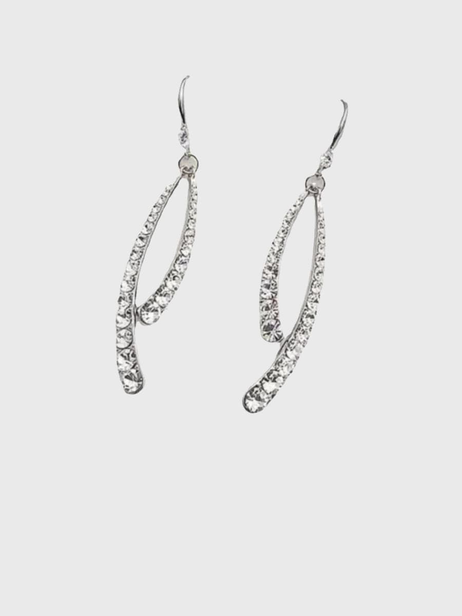 Inlay Stone Fishtail Earrings MSE101036