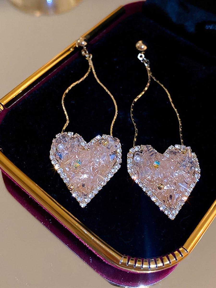 Crystal Heart Earrings MSE101009
