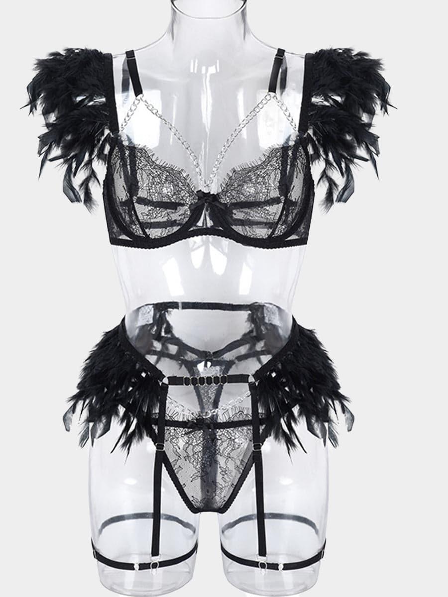 Lace Plumage Bra Set MSL002