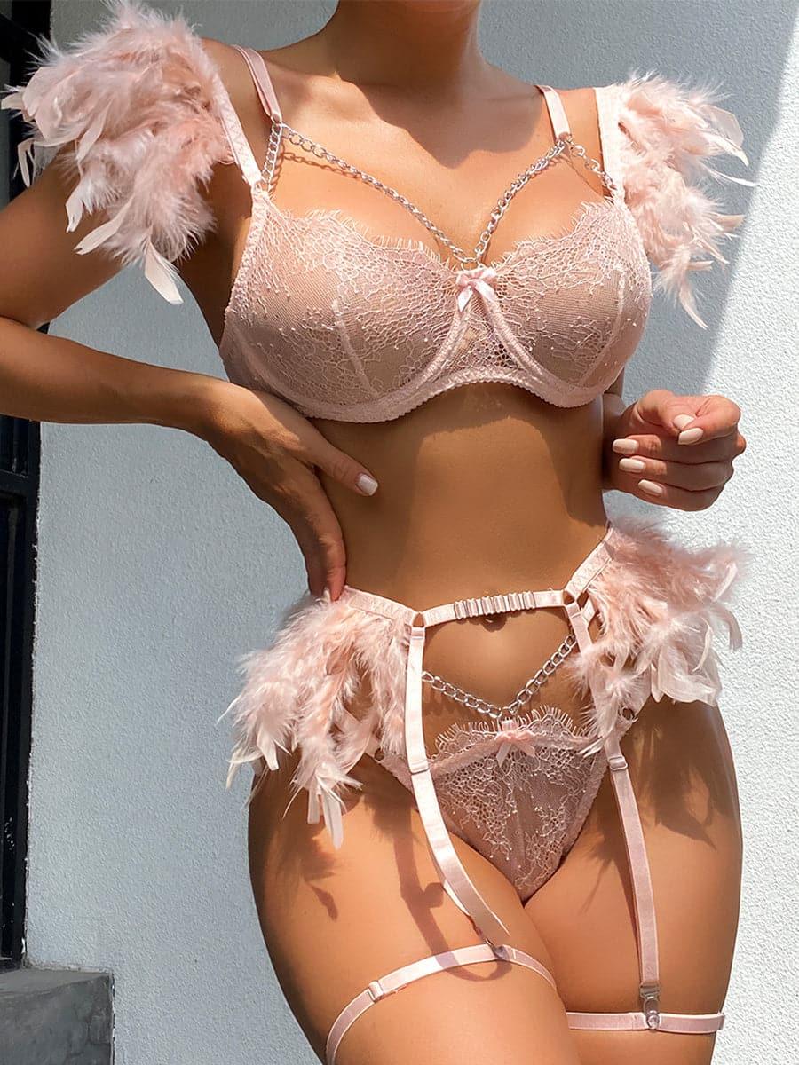 Lace Plumage Bra Set MSL002
