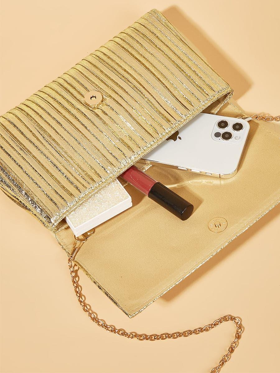 Gold Sparkle Clutch Bag MNBF082