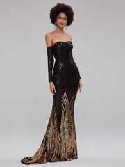Mermaid Sequin Evening Dress M0296