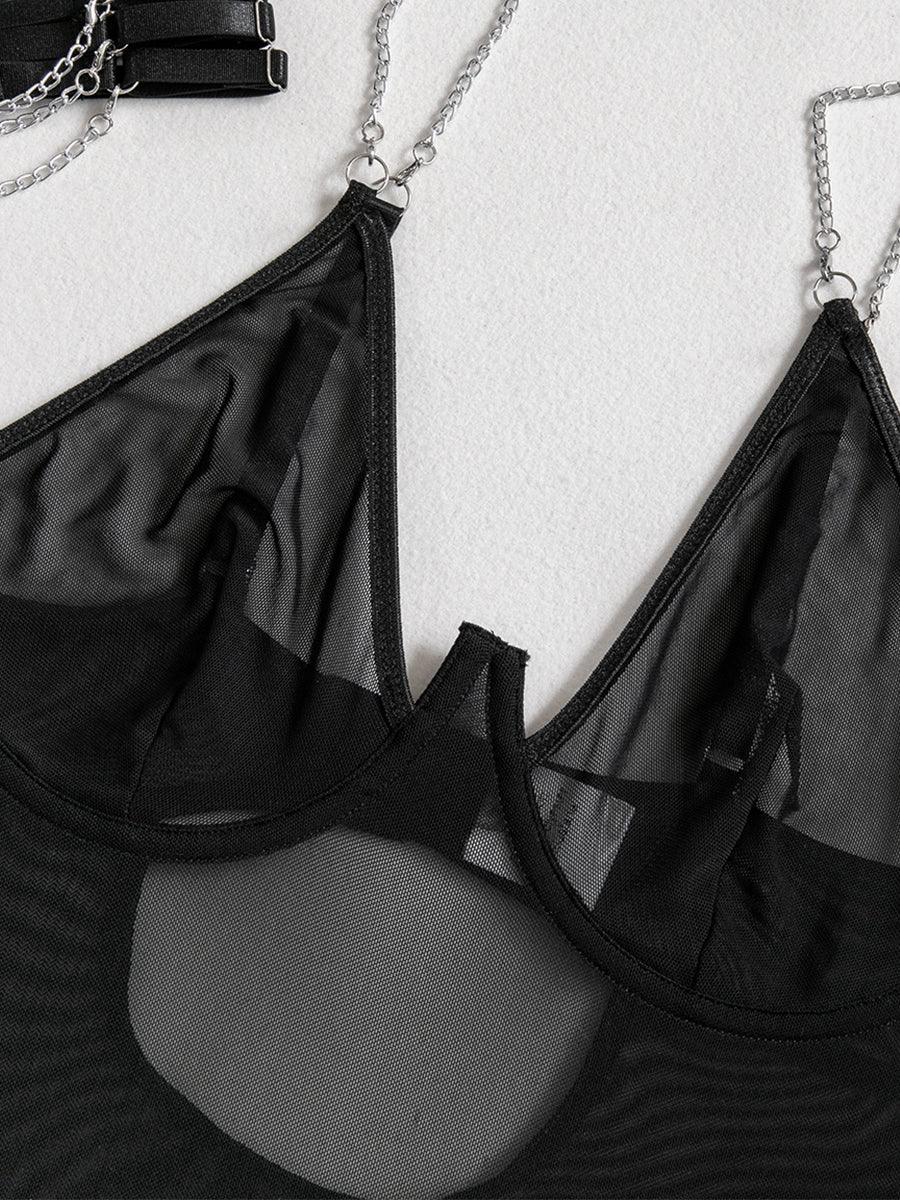 Sexy See Through Chain Teddy MSL030
