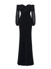 Strapless Mermaid Off Shoulder Maxi Dress RH30667