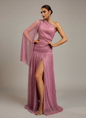 One Shoulder Cloak Prom Dress MCB0931