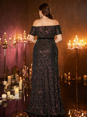 Plus Size A Line Strapless Evening Dress PRM20020