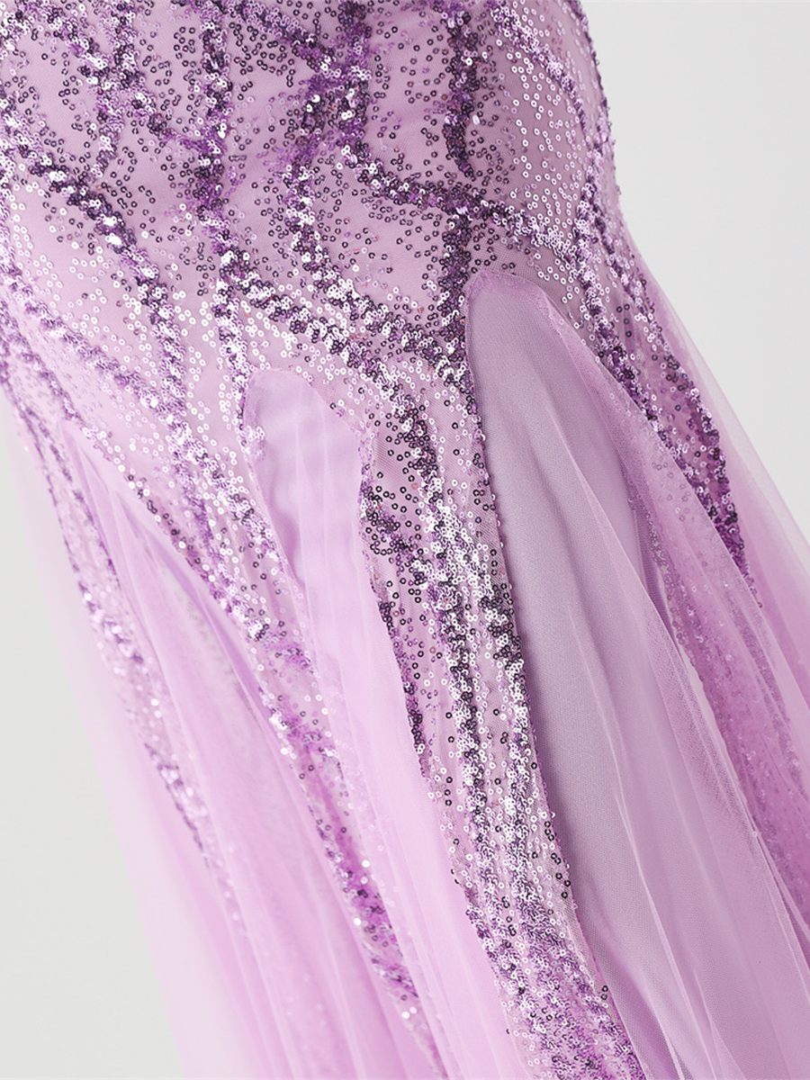 Sequin Mesh Sleeveless Prom Dress GM90173