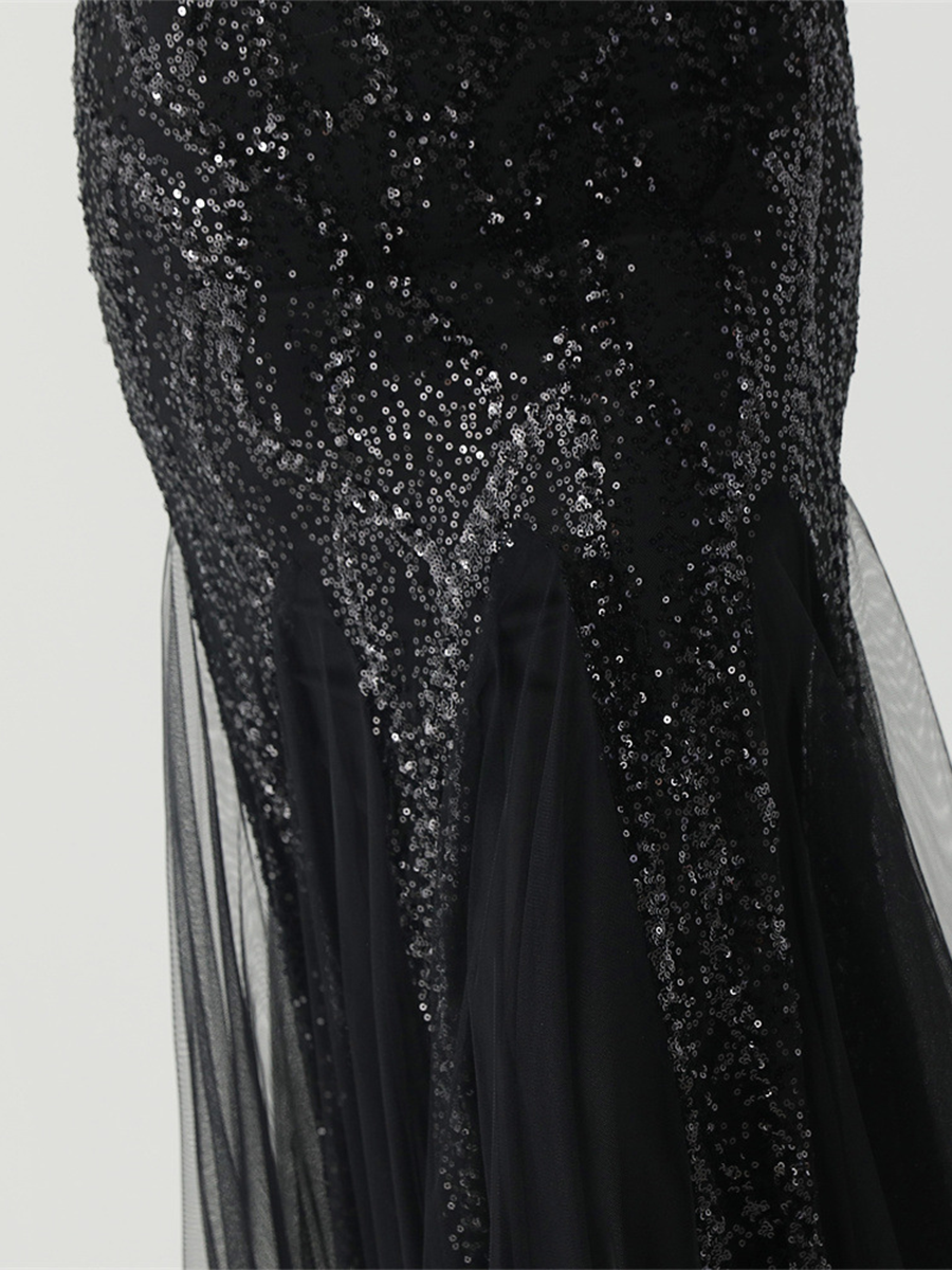 Sequin Mesh Sleeveless Prom Dress GM90173