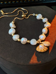 Natural Pearl Shell Charm Bracelet MBS0132