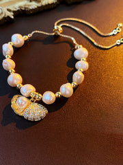 Natural Pearl Shell Charm Bracelet MBS0132
