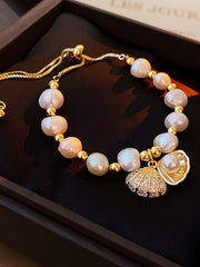 Natural Pearl Shell Charm Bracelet MBS0132