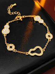 Lucky Gourd Pave Zircon Chain Bracelet MBS0135