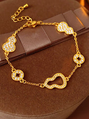 Lucky Gourd Pave Zircon Chain Bracelet MBS0135