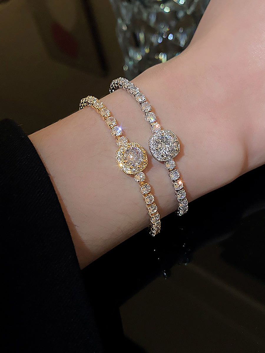 Geometric Square Crystal Bracelet MBS0136