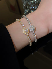 Geometric Square Crystal Bracelet MBS0136