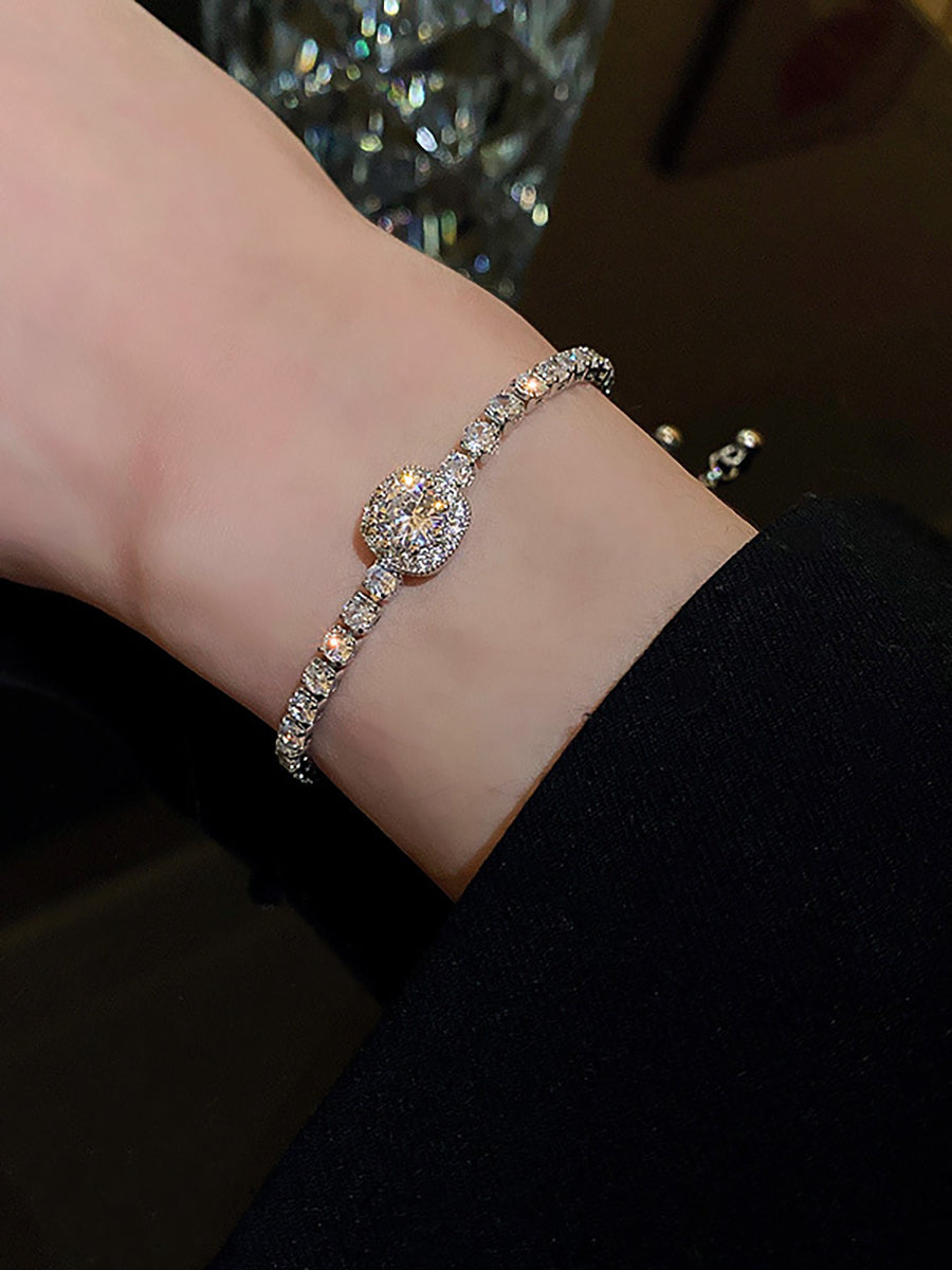 Geometric Square Crystal Bracelet MBS0136