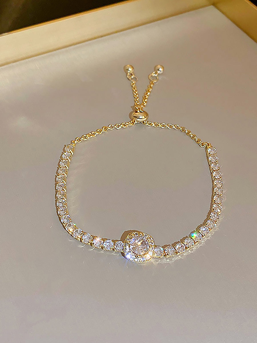 Geometric Square Crystal Bracelet MBS0136