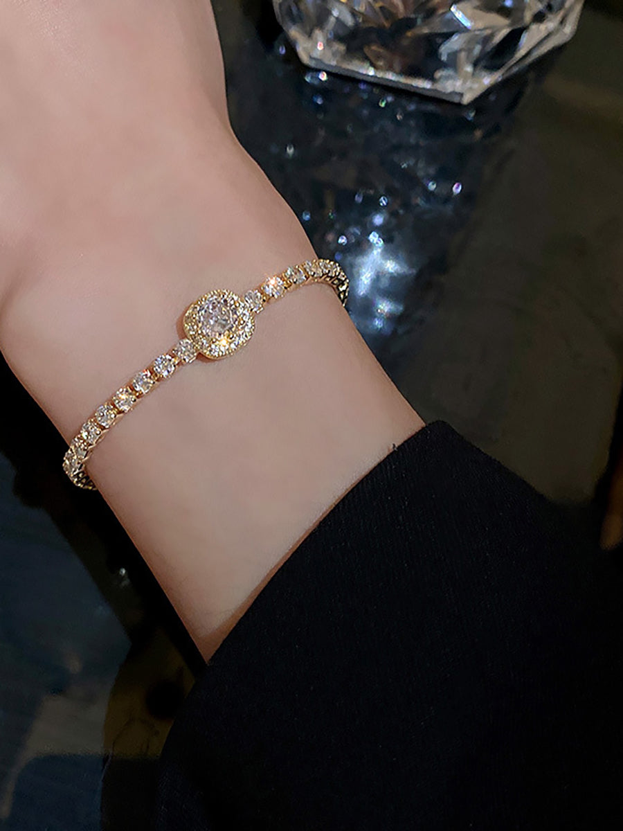 Geometric Square Crystal Bracelet MBS0136
