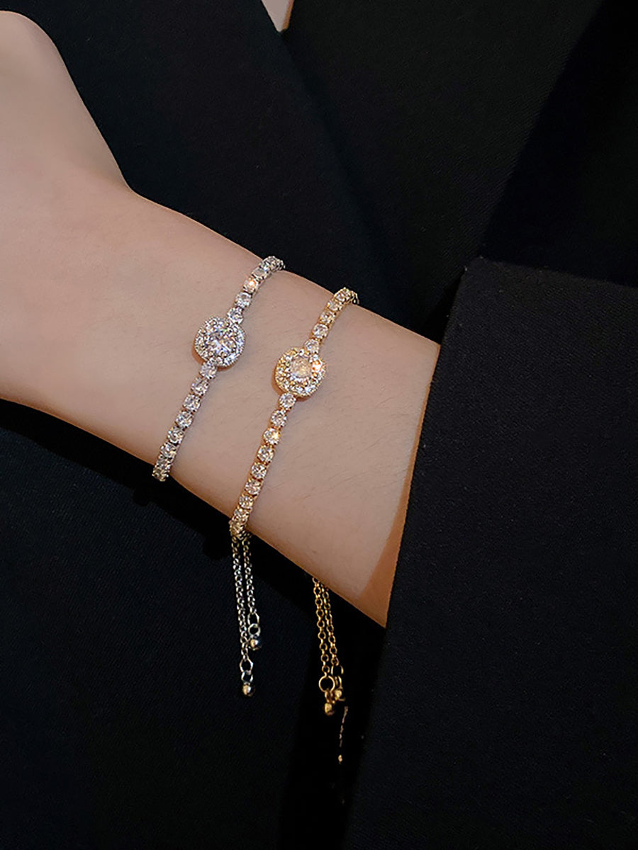 Geometric Square Crystal Bracelet MBS0136
