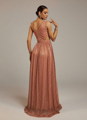 One Shoulder Cutout A-line Split Bridesmaid Dress MCB0939