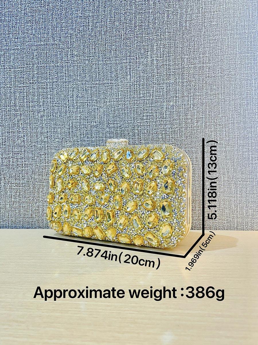 Luxe Rhinestone Evening Box Clutches MNBF111