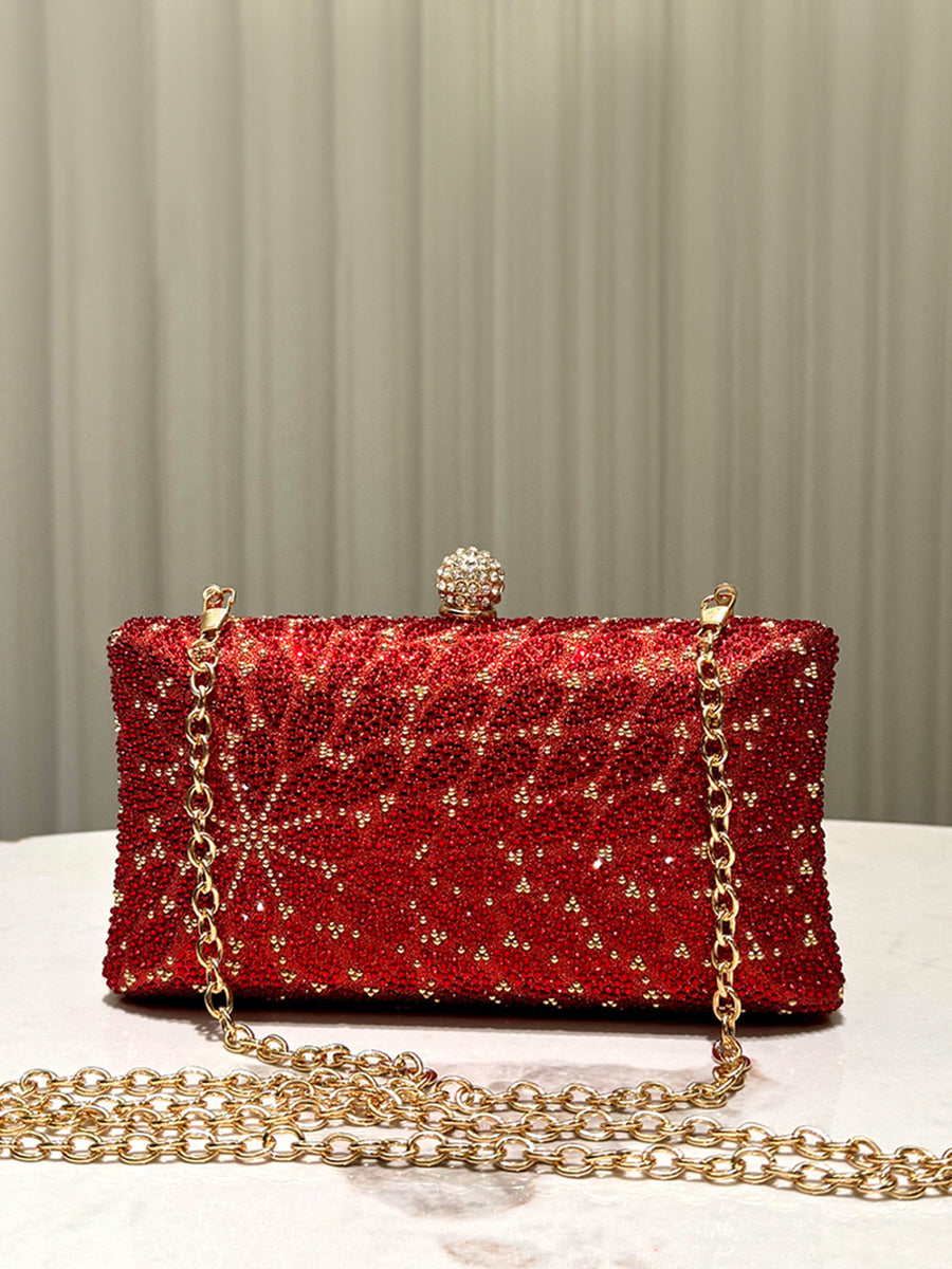 Red Star Beaded Evening Clutch Bag MNBF119