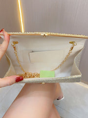 Glitter Crystal Dot Envelope Clutch MNBF134